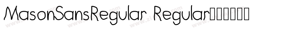 MasonSansRegular Regular字体转换